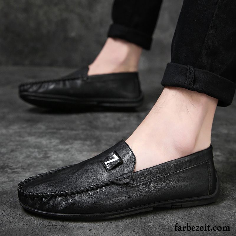 Halbschuhe Herren Trend Lederschue Casual Neue Allgleiches Feder