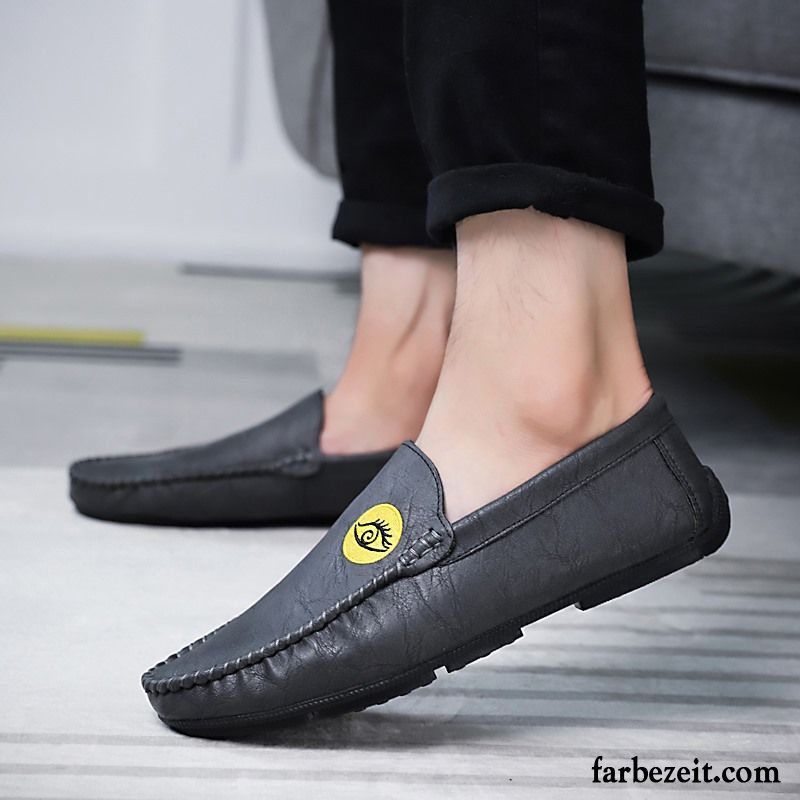 Halbschuhe Herren Trend Lederschue Casual Neue Allgleiches Feder