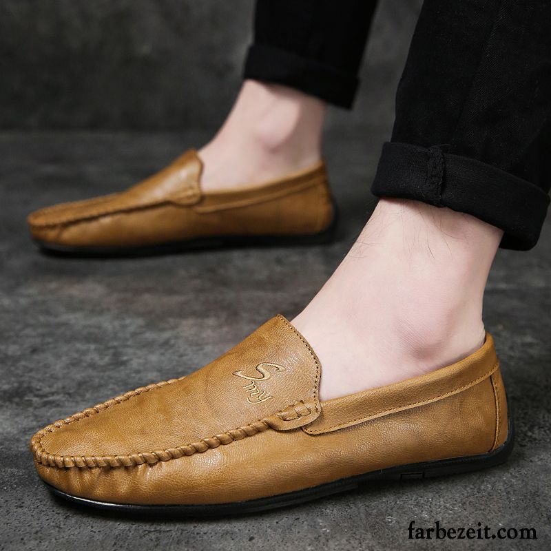 Halbschuhe Herren Trend Lederschue Casual Neue Allgleiches Feder