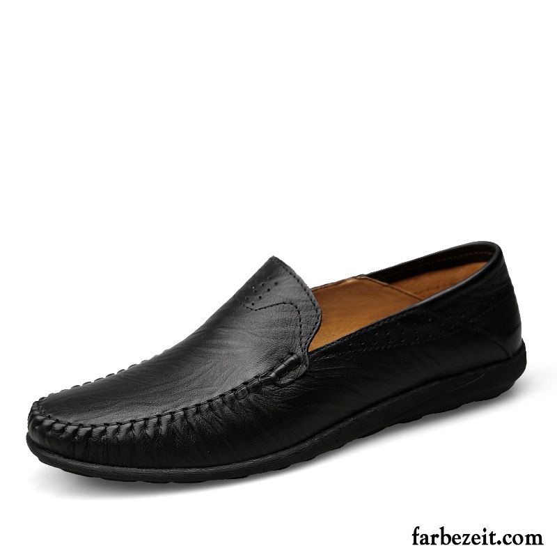 Halbschuhe Herren Weiche Sohle Neue Slip-on Faul Atmungsaktiv Allgleiches Schwarz Braun