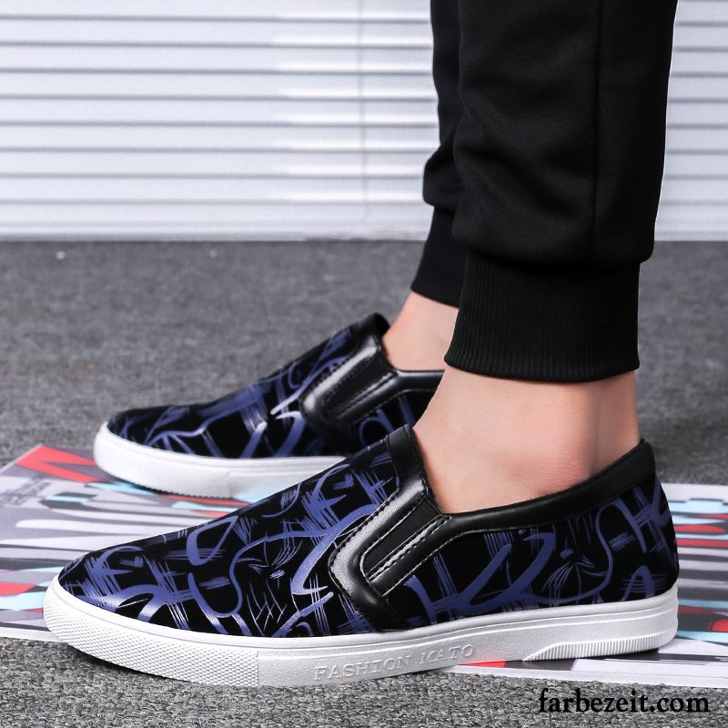 Halbschuhe Zum Schnüren Slip-on Skaterschuhe Drucken Halbschuhe Trend Faul Casual Atmungsaktiv Espadrille Herren Billig