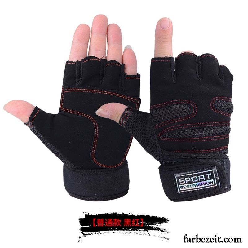 Handschuhe Herren Training Rutschfest Damen Instrumente Atmungsaktiv Sommer Schwarz