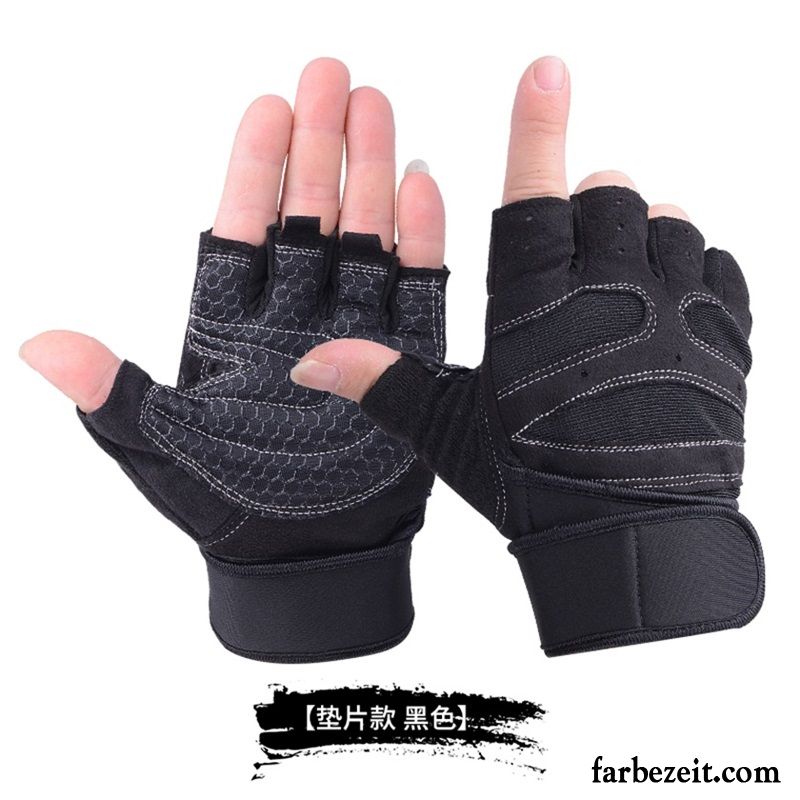 Handschuhe Herren Training Rutschfest Damen Instrumente Atmungsaktiv Sommer Schwarz