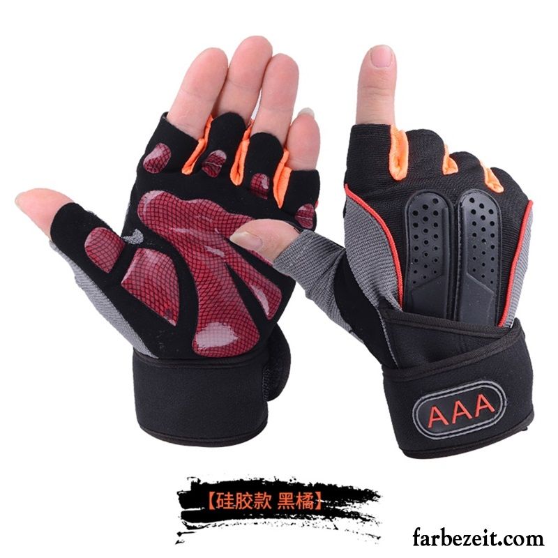 Handschuhe Herren Training Rutschfest Damen Instrumente Atmungsaktiv Sommer Schwarz