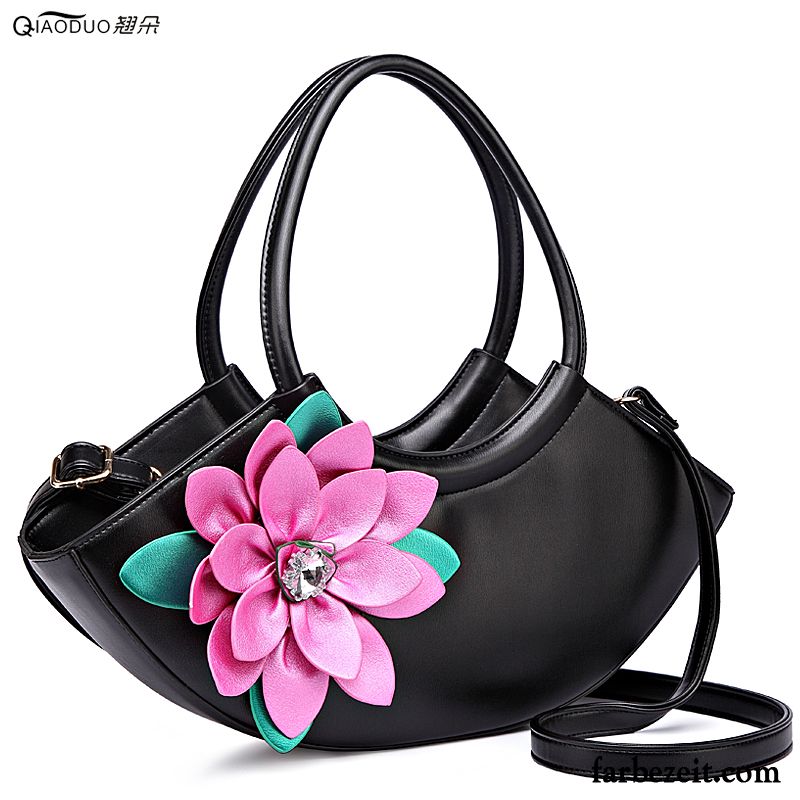 Handtaschen Damen Blumen Trend Elegant Frühling Strass Neu Grün