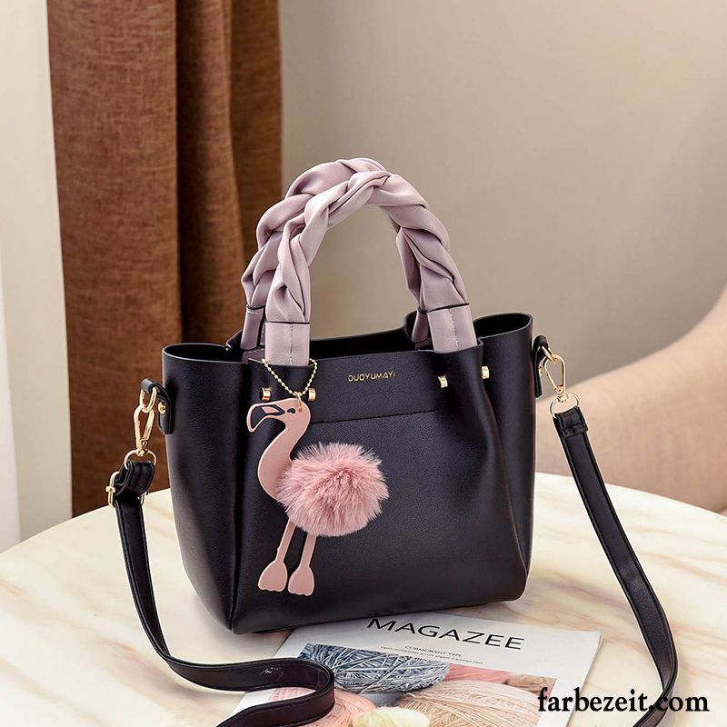 Handtaschen Damen Neu Mode Umhängetasche Sommer Trend Große Tasche Schwarz