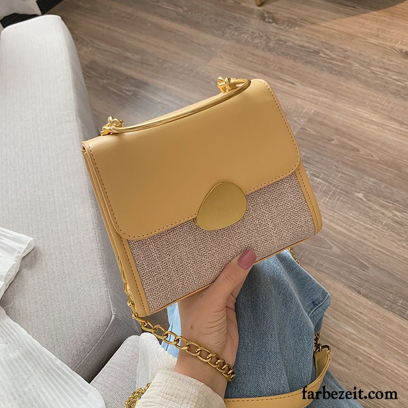 Handtaschen Damen Trend Mode All Match Neu Mini Umhängetasche Gelb
