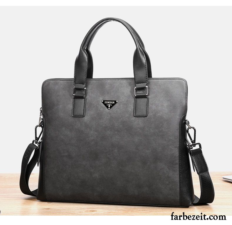 Handtaschen Herren Business Geschäftsreise Mode Aktentasche Computer Tasche Retro Khaki