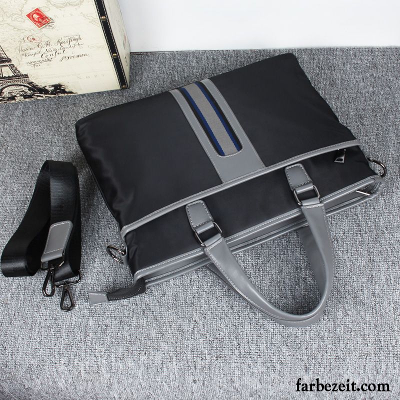 Handtaschen Herren Stoff Umhängetasche Aktentasche Business Freizeit Oxford Tuch Dunkelblau