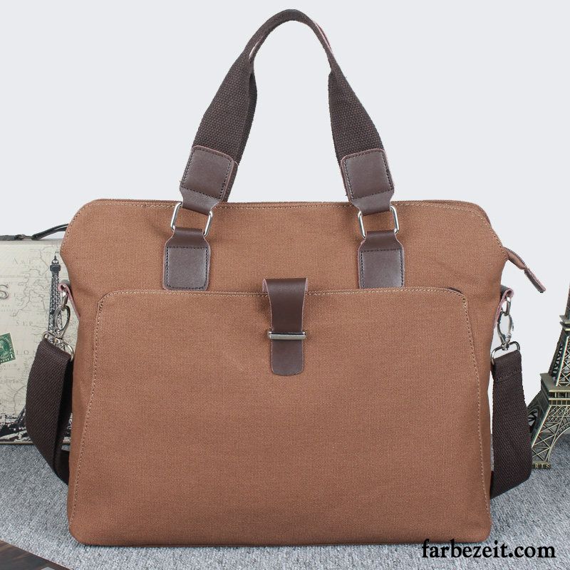 Handtaschen Herren Umhängetasche Aktentasche Business Freizeit Computer Tasche Braun