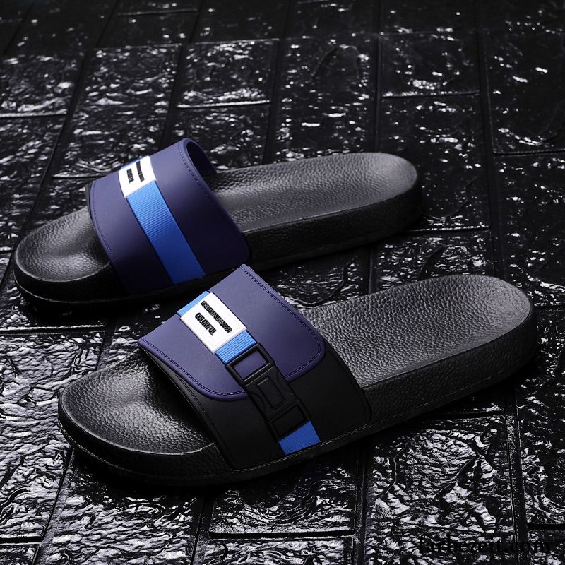 Hausschuhe Herren Allgleiches Sommer Neue Pantolette Trend Rutschsicher Sandfarben Schwarz