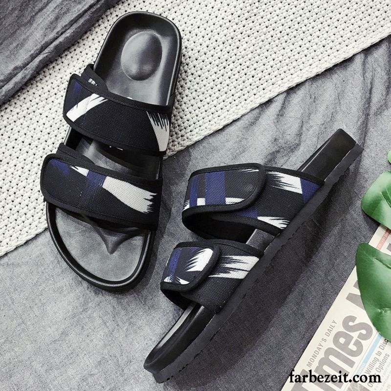 Hausschuhe Herren Casual Sommer Sandalen Atmungsaktiv Neue Mode Sandfarben Schwarz