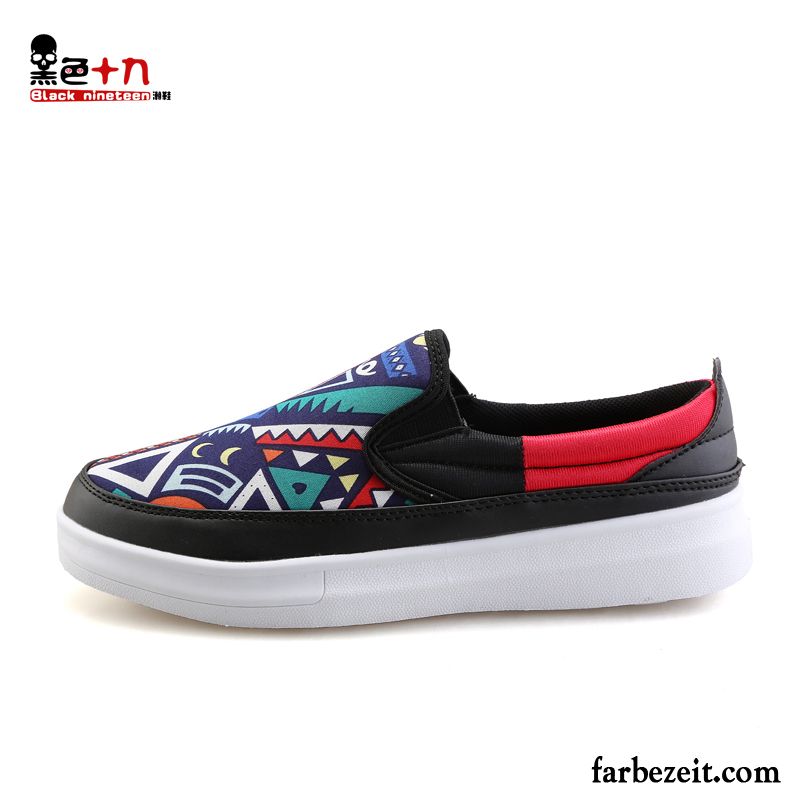 Hausschuhe Pantoletten Herren Trend Casual Faul Halbschuhe Drucken Feder Graffiti Espadrille Atmungsaktiv Slip-on Kaufen