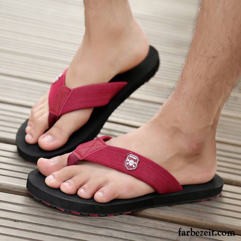 Hausschuhe Slipper Herren Pantolette Trend Sommer Große Größe Hausschuhe Rutschsicher Casual Strand Günstig