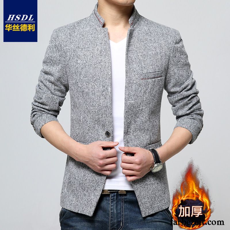 Herren Blazer Größentabelle Freizeit Winter Trend Kostüm Verdickung Schlank Herbst Anzüg Überzieher Plus Samt England Mantel Günstig