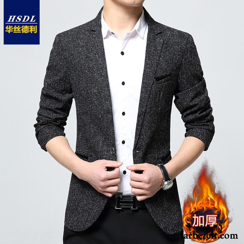 Herren Blazer Größentabelle Freizeit Winter Trend Kostüm Verdickung Schlank Herbst Anzüg Überzieher Plus Samt England Mantel Günstig