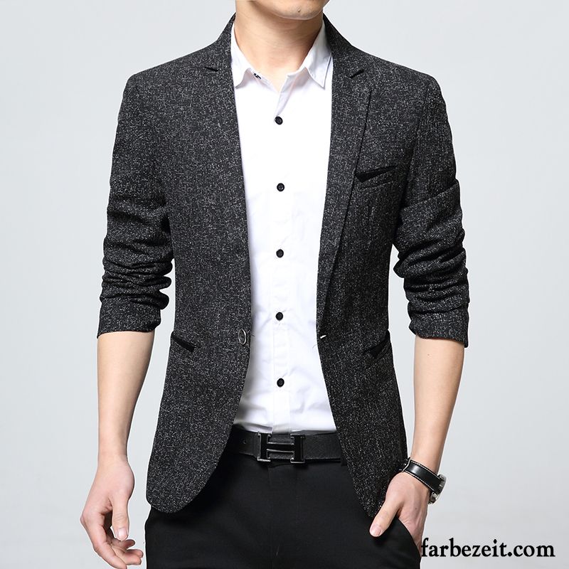 Herren Blazer Slim Fit Schwarz Trend Freizeit Herbst Verdickung Blazer Anzüg Schlank Plus Samt Winter Mantel Kostüm Überzieher Rote Günstig