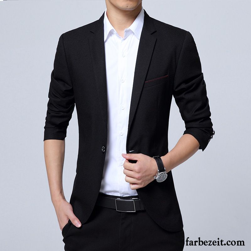 Herren Blazer Slim Fit Schwarz Trend Freizeit Herbst Verdickung Blazer Anzüg Schlank Plus Samt Winter Mantel Kostüm Überzieher Rote Günstig