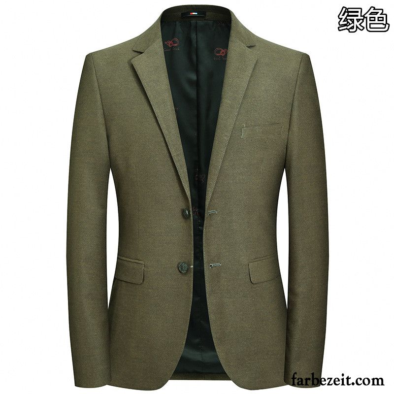 Herren Blazer Weste Grau Freizeit Kostüm Neu Überzieher Feder Anzüg Herbst Mantel Grün Kaufen