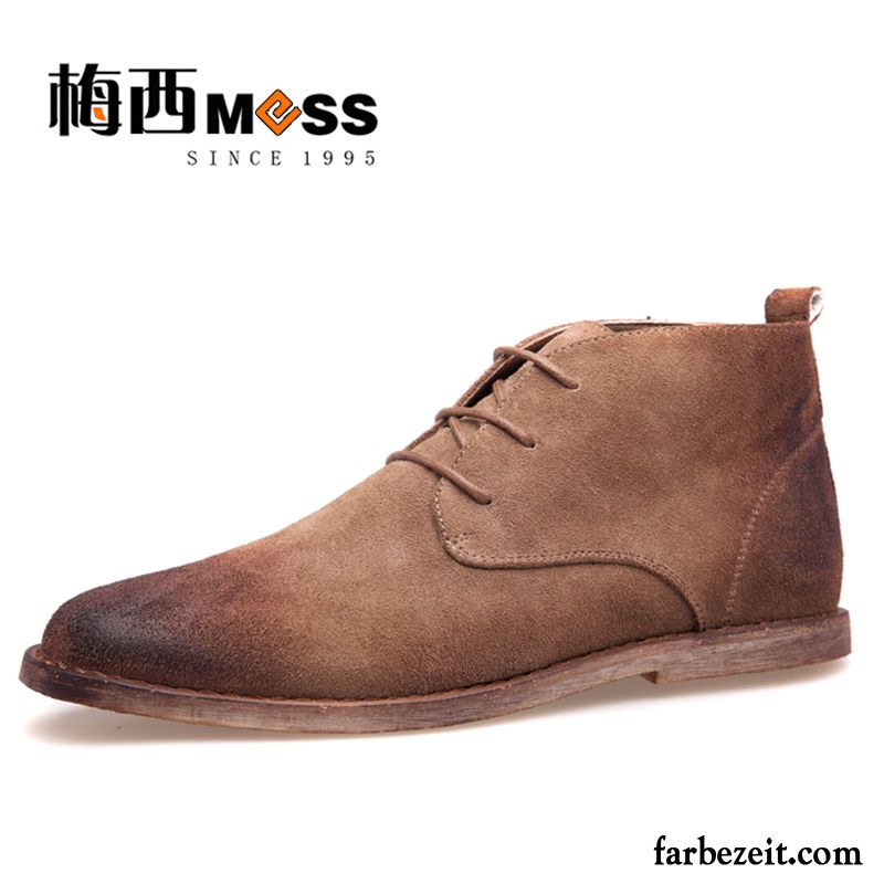 Herren Boots Reißverschluss Martin Stiehlt England Schuhe Echtleder Trend Retro Cargo Kaufen