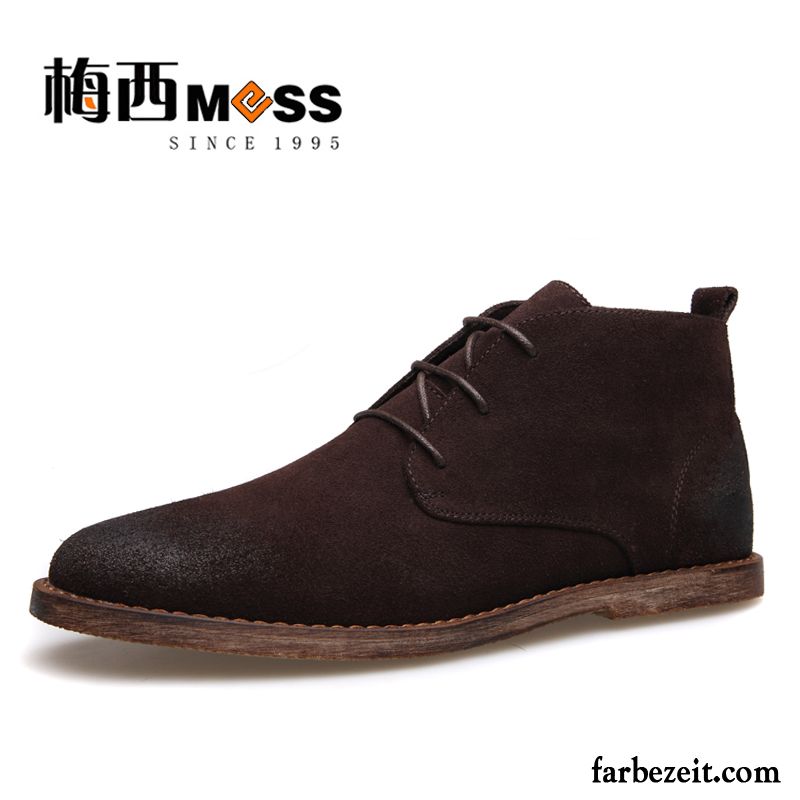 Herren Boots Reißverschluss Martin Stiehlt England Schuhe Echtleder Trend Retro Cargo Kaufen