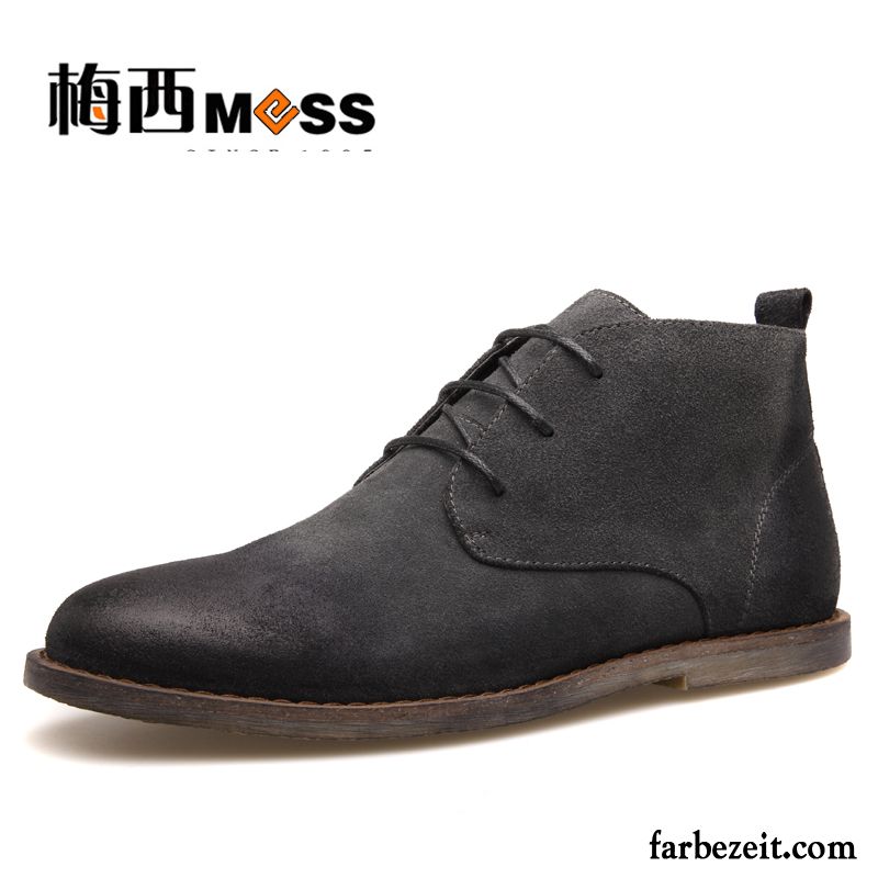 Herren Boots Reißverschluss Martin Stiehlt England Schuhe Echtleder Trend Retro Cargo Kaufen