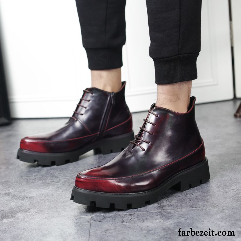 Herren Boots Vintage Plus Samt Trend Martin Stiehlt Winter Lederschue Schuhe Erhöht England Kurze Hohe Kaufen