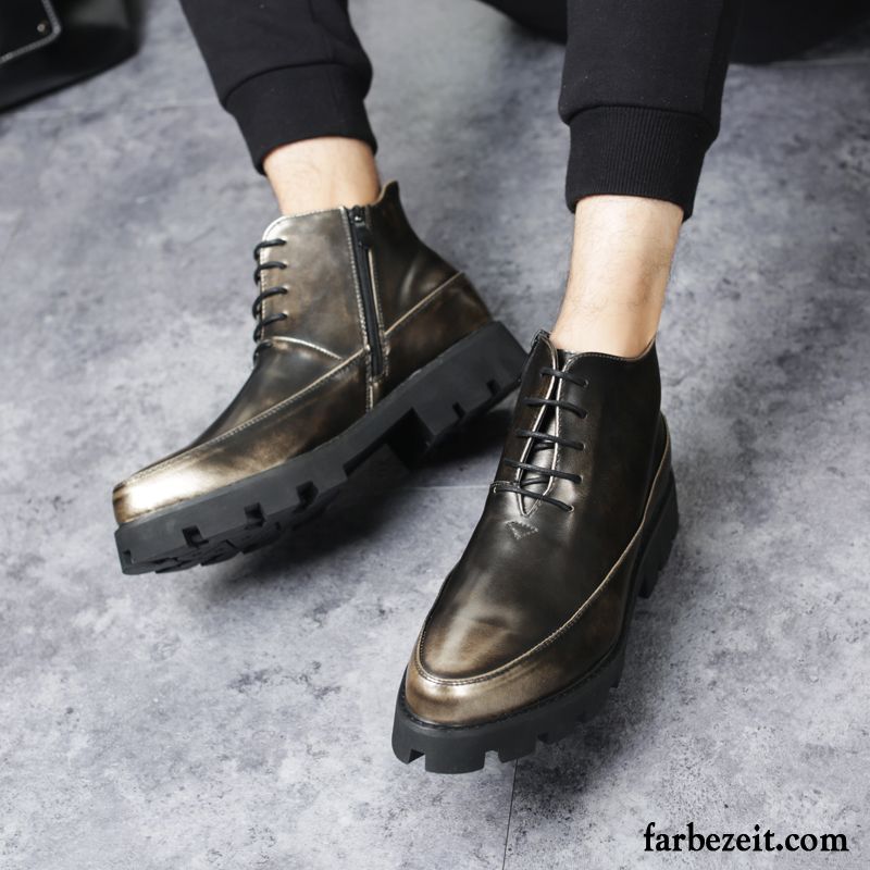 Herren Boots Vintage Plus Samt Trend Martin Stiehlt Winter Lederschue Schuhe Erhöht England Kurze Hohe Kaufen