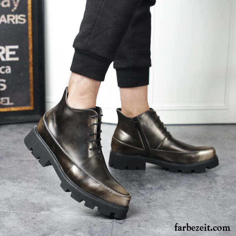 Herren Boots Vintage Plus Samt Trend Martin Stiehlt Winter Lederschue Schuhe Erhöht England Kurze Hohe Kaufen