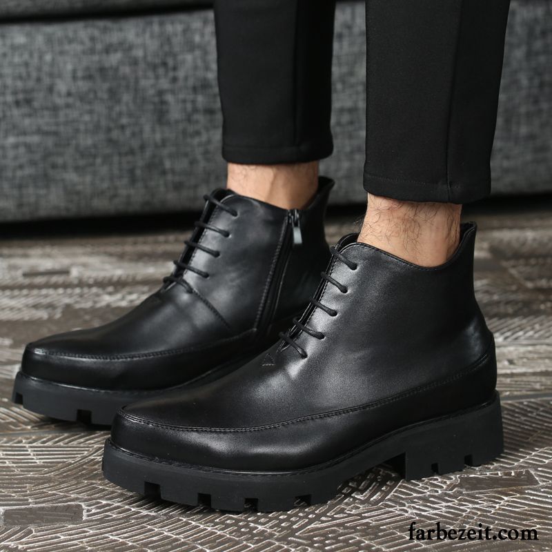 Herren Boots Vintage Plus Samt Trend Martin Stiehlt Winter Lederschue Schuhe Erhöht England Kurze Hohe Kaufen