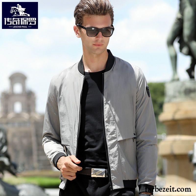 Herren Business Jacke Freizeit Jugend Allgleiches Herbst Spleißen Persönlichkeit Überzieher Trend Grün Feder Jacke Pilot Lose