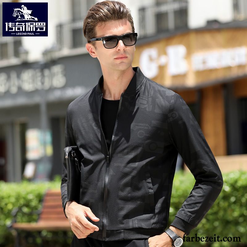 Herren Business Jacke Freizeit Jugend Allgleiches Herbst Spleißen Persönlichkeit Überzieher Trend Grün Feder Jacke Pilot Lose