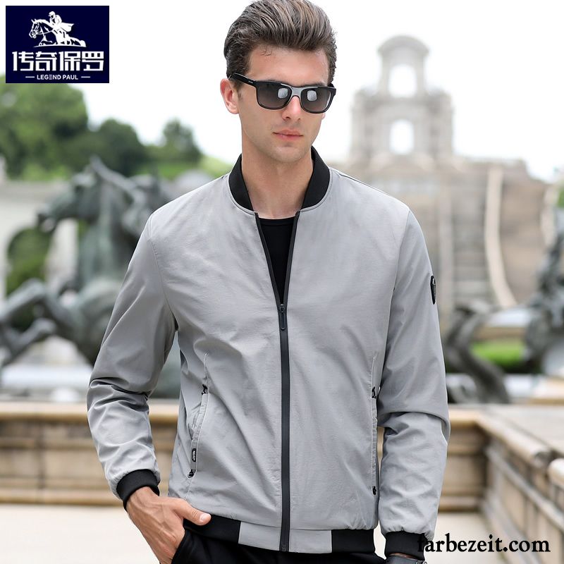 Herren Business Jacke Freizeit Jugend Allgleiches Herbst Spleißen Persönlichkeit Überzieher Trend Grün Feder Jacke Pilot Lose