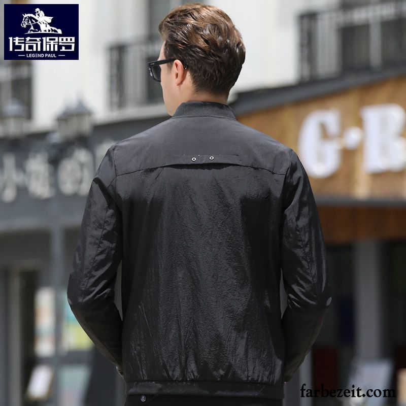 Herren Business Jacke Freizeit Jugend Allgleiches Herbst Spleißen Persönlichkeit Überzieher Trend Grün Feder Jacke Pilot Lose