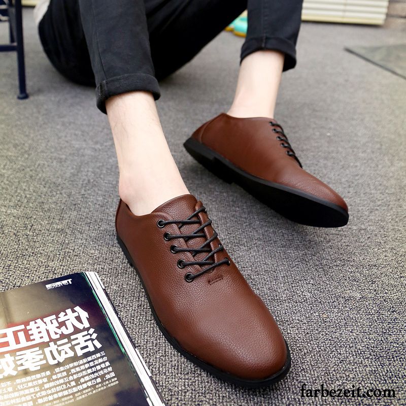 Herren Hausschuhe Winter Jugend Trend Spitze Retro Schuhe Casual Feder Lederschue England Sale