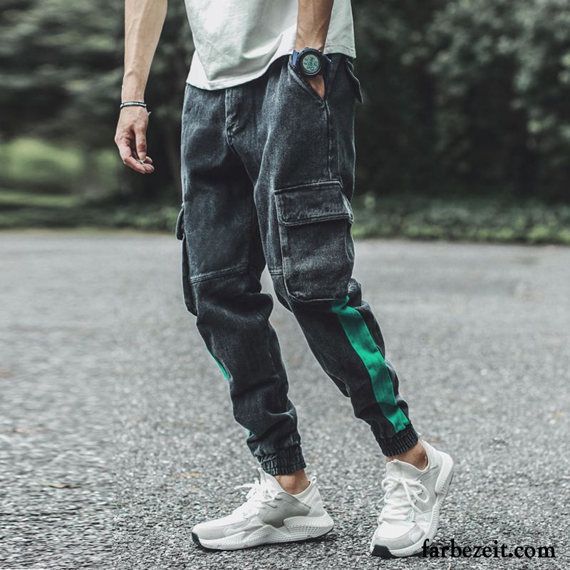 Herren Hose Grau Trend Werkzeugbau Neu Herbst Harlan Schmales Bein Lose Schwarz Hose Verkaufen