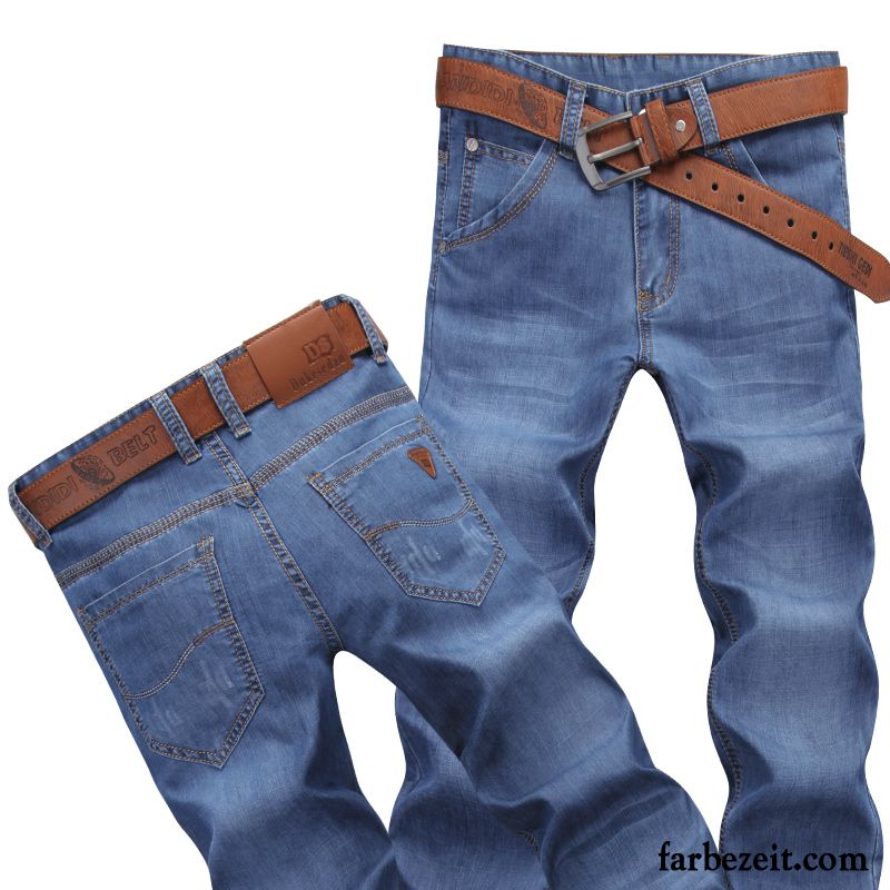 Herren Hose Löchern Herbst Hose Lange Jugend Schlank Gerade Jeans Winter Verdickung Trend Plus Samt Billig