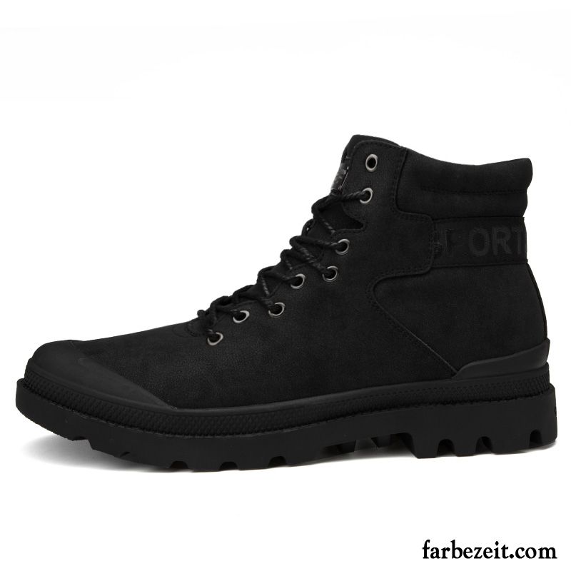 Herren Leder Boots Herbst Kurze Stiefel Echtleder Martin Stiehlt Allgleiches England Schwarz Hohe Schuhe Trend Neue Kaufen