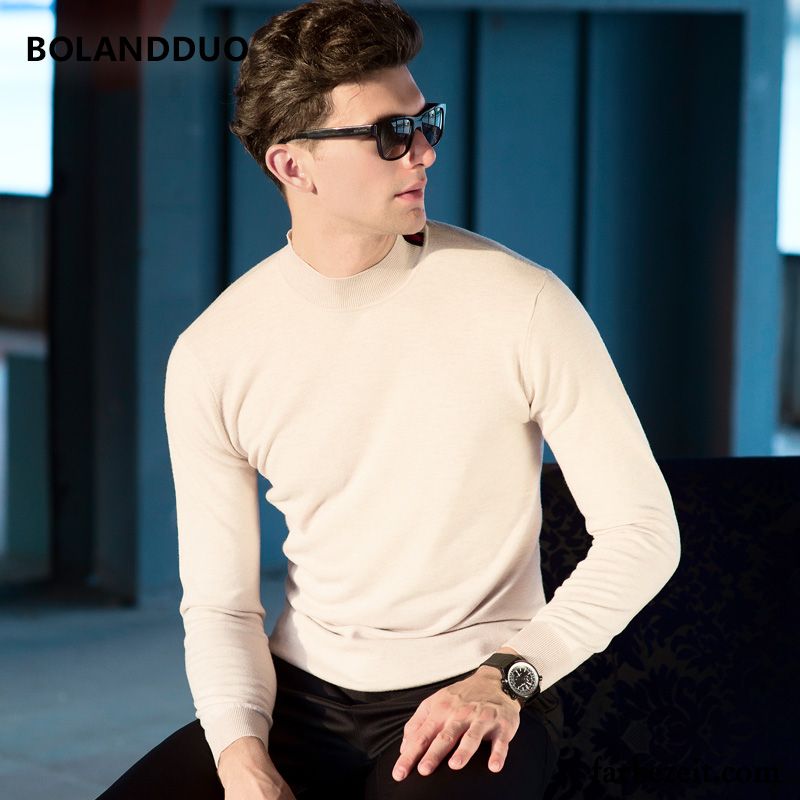 Herren Pullover Günstig Strickwaren Unteres Hemd Schlank Rein Wollpullover Trend Kaufen