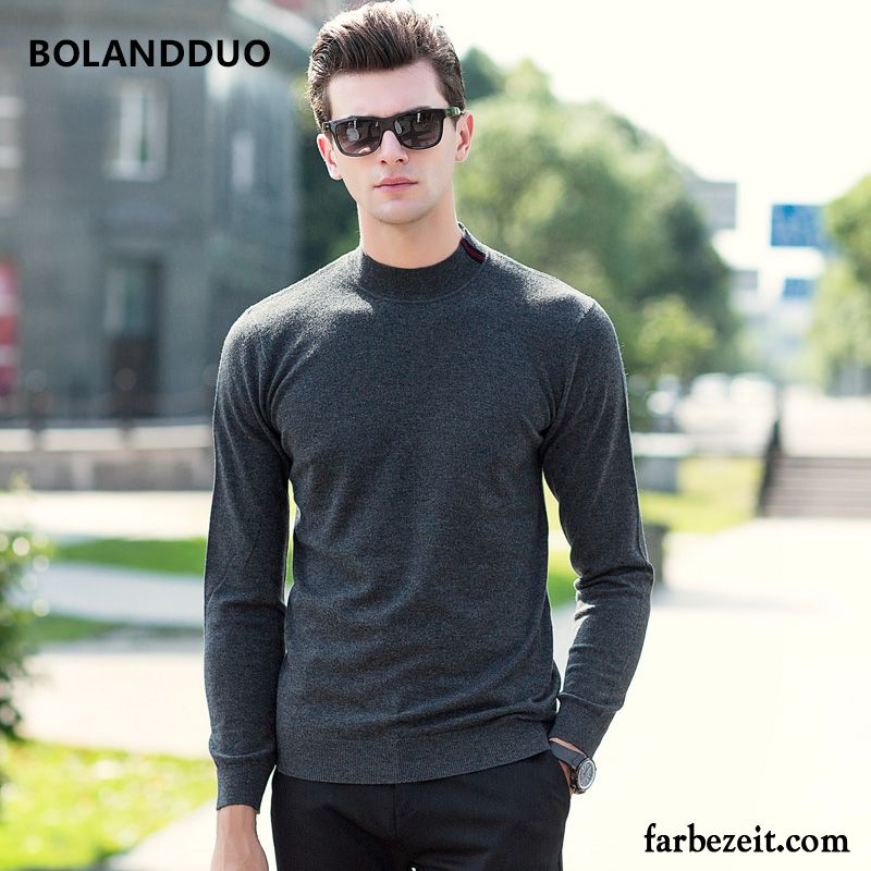 Herren Pullover Günstig Strickwaren Unteres Hemd Schlank Rein Wollpullover Trend Kaufen