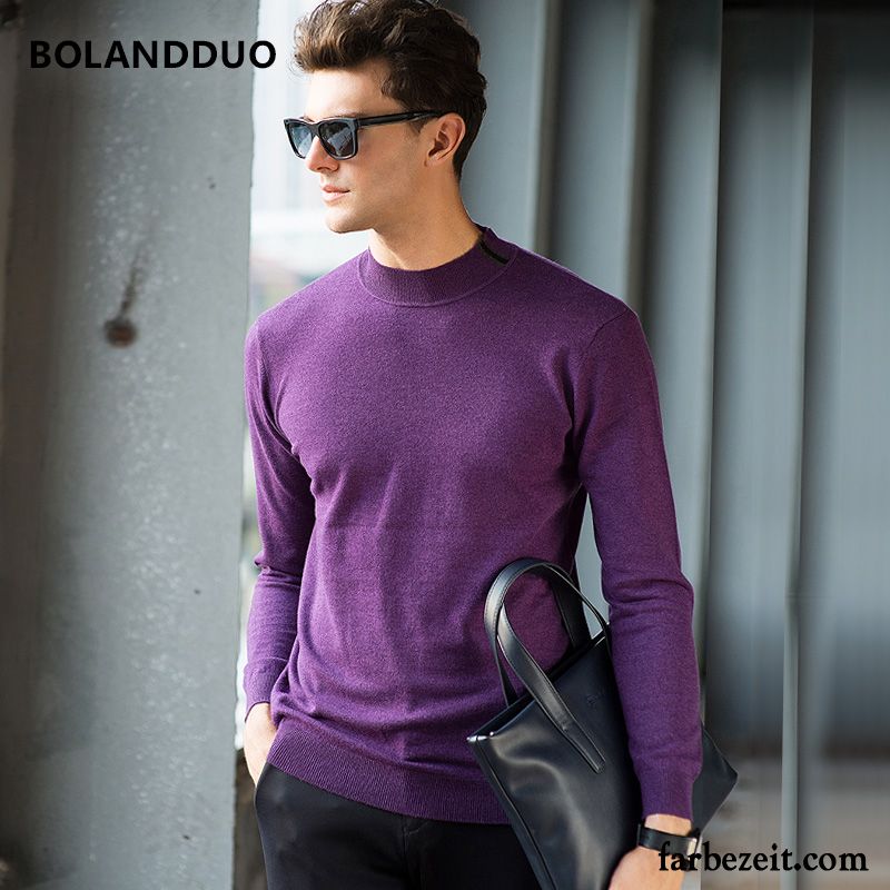 Herren Pullover Günstig Strickwaren Unteres Hemd Schlank Rein Wollpullover Trend Kaufen