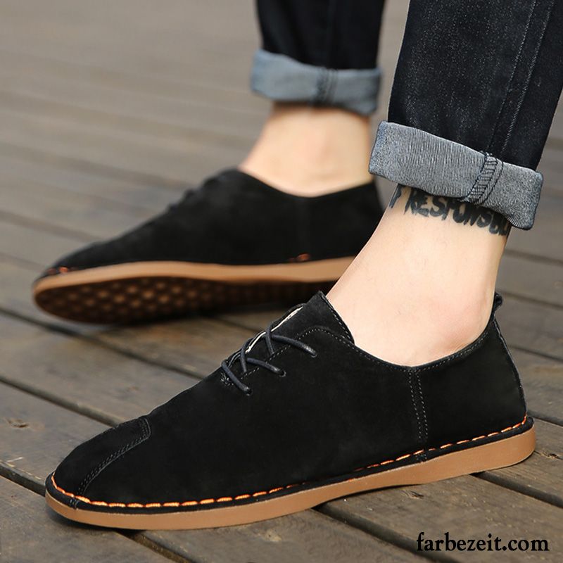 Herren Sommerschuhe Echtleder Trend Faul Schuhe Lederschue Jugend Feder Casual England Weiche Sohle Kaufen