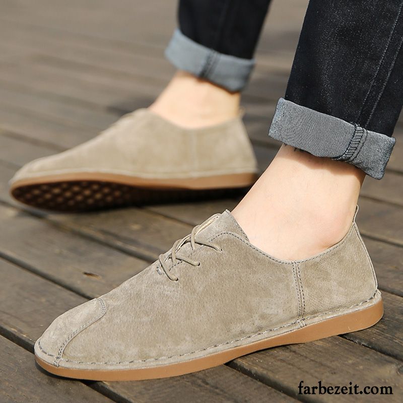 Herren Sommerschuhe Echtleder Trend Faul Schuhe Lederschue Jugend Feder Casual England Weiche Sohle Kaufen