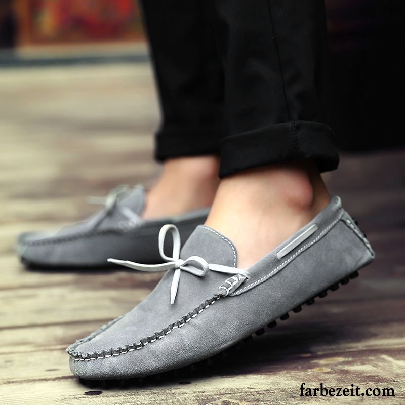 Herren Sommerschuhe Echtleder Trend Faul Schuhe Lederschue Jugend Feder Casual England Weiche Sohle Kaufen