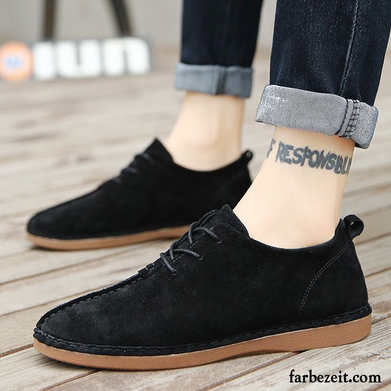 Herren Sommerschuhe Echtleder Trend Faul Schuhe Lederschue Jugend Feder Casual England Weiche Sohle Kaufen