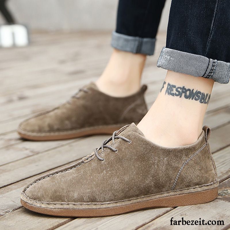 Herren Sommerschuhe Echtleder Trend Faul Schuhe Lederschue Jugend Feder Casual England Weiche Sohle Kaufen