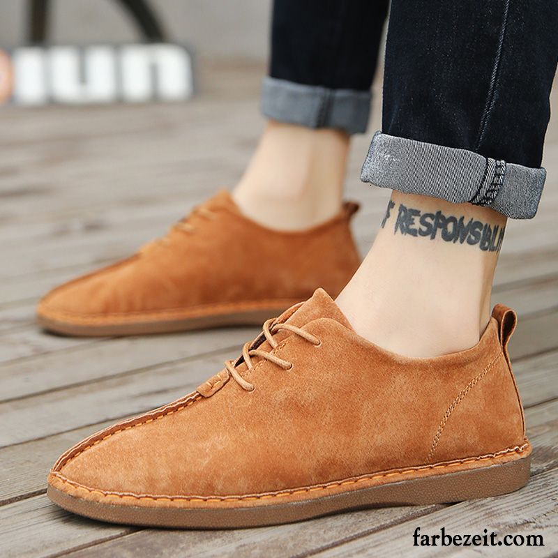 Herren Sommerschuhe Echtleder Trend Faul Schuhe Lederschue Jugend Feder Casual England Weiche Sohle Kaufen