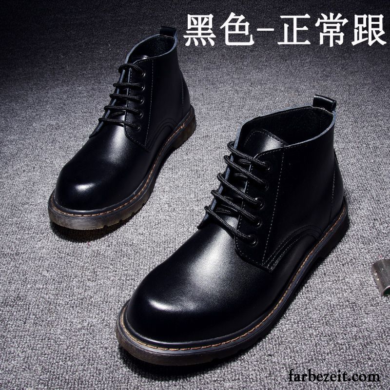 Herren Gefüttert Winter Cargo Schuhe Echtleder Erhöht Hohe England Retro Herbst Trend Martin Stiehlt Verkaufen