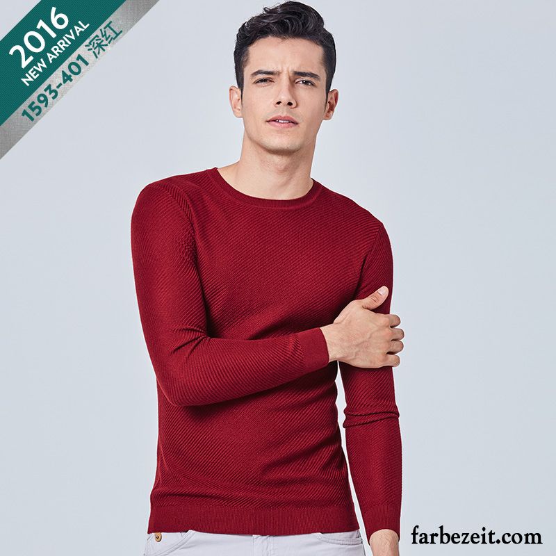 Herren Strick Cardigan Neue Pullover Rein Herbst Dünn Rundhals Wolf Kaufen