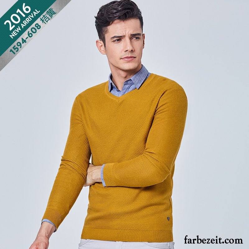 Herren Strick Cardigan Neue Pullover Rein Herbst Dünn Rundhals Wolf Kaufen